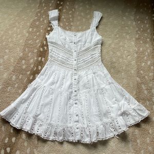 Rahi white embroidered mini sundress